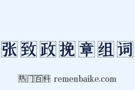 张致政挽章组词是什么意思的图片